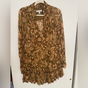 Shona joy button up ruched mini dress